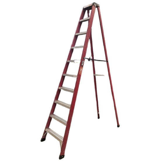Escalera de tijera de 10' fiberglass