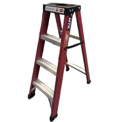 Escalera de tijera de 4' fiberglass